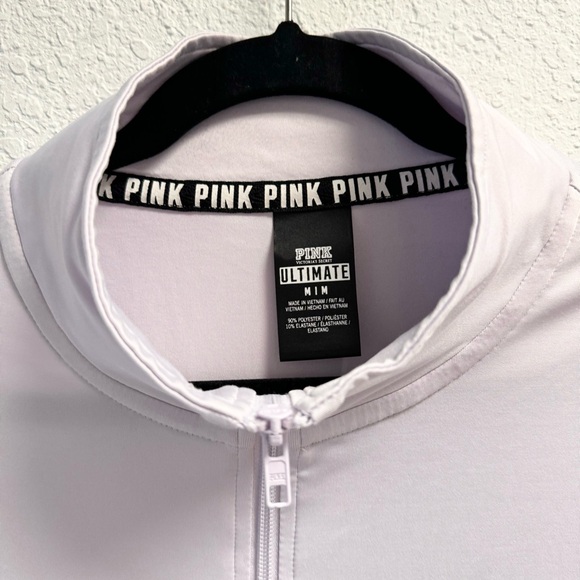 PINK Violet Quarter Zip Track Jacket Womans Med - Picture 4 of 4